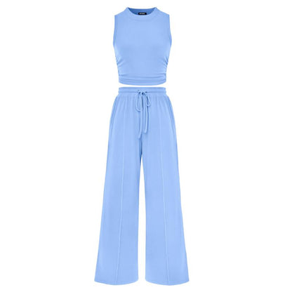 Summer Casual Women's Pants Sets Fashionable Solid