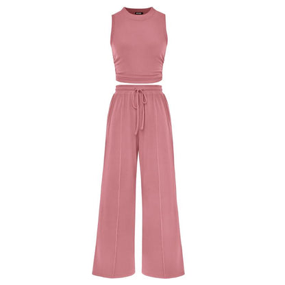 Summer Casual Women's Pants Sets Fashionable Solid