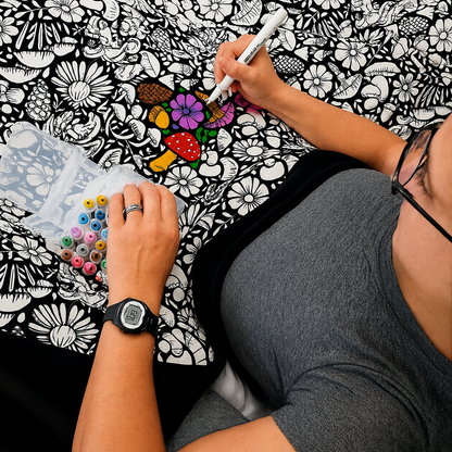 Fuzzy Velvet Coloring Blanket with 24 Markers