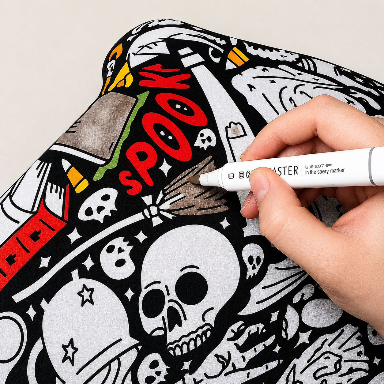 Fuzzy Velvet Coloring Blanket with 24 Markers