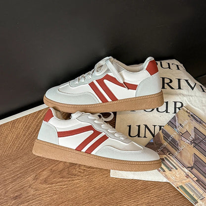 Women's Retro Suede Sneakers – Casual Breathable Shoes