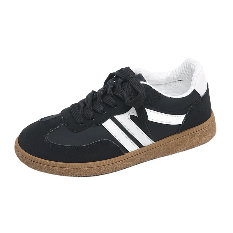 Women's Retro Suede Sneakers – Casual Breathable Shoes
