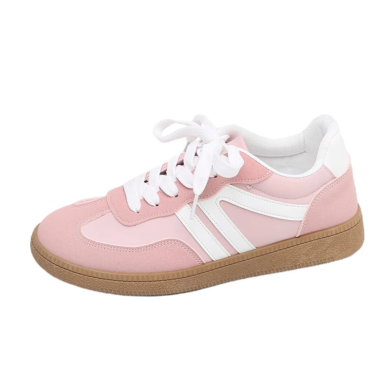 Women's Retro Suede Sneakers – Casual Breathable Shoes